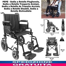 Sedia a Rotelle Pieghevole
