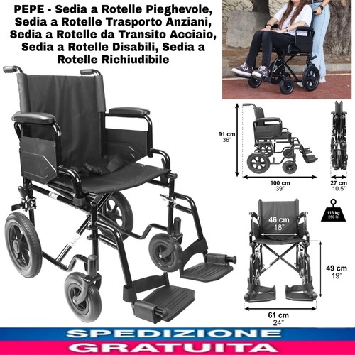 Sedia rotelle pieghevole - a,